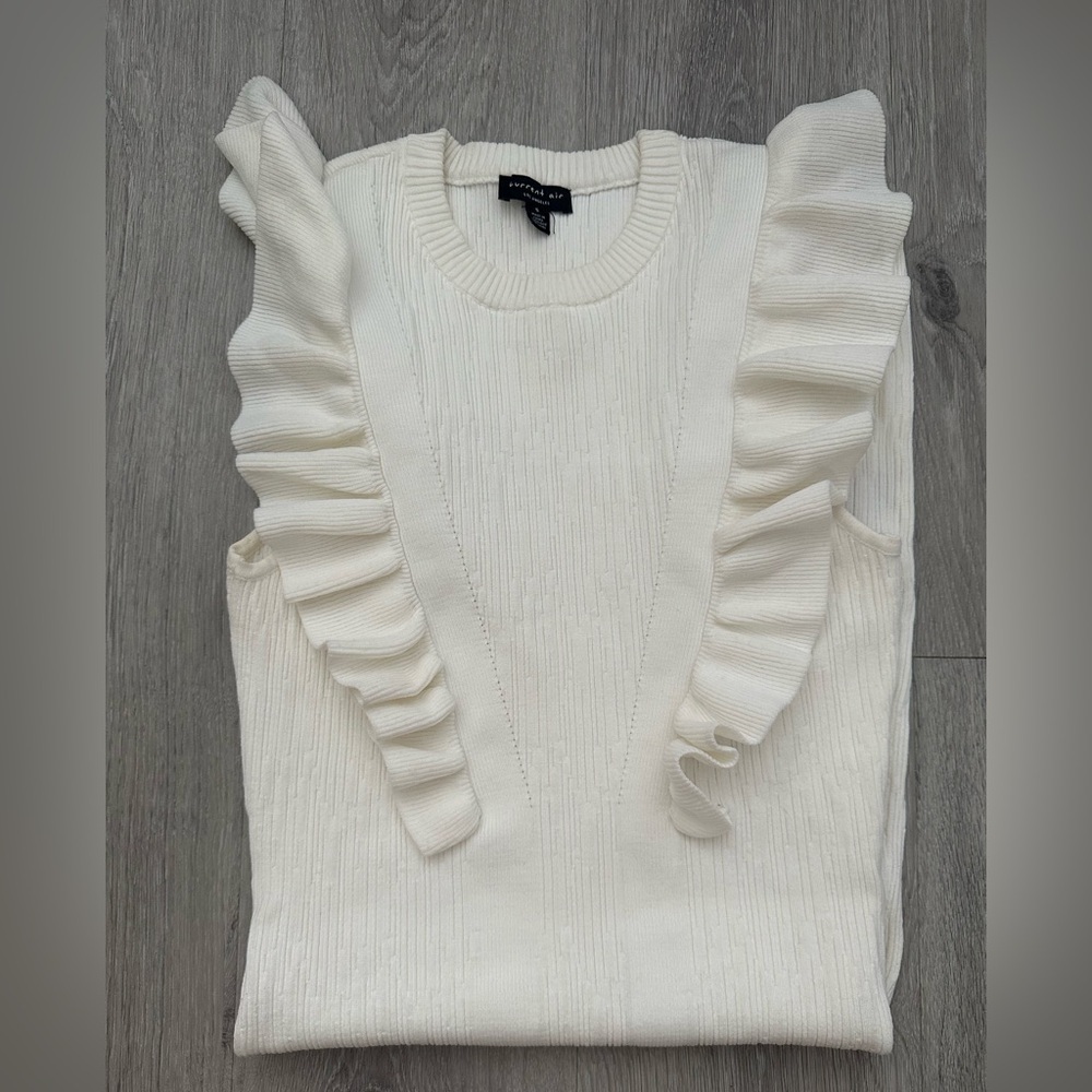 Current Air Cream Ruffle Dress - Picture 3 of 4